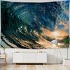 Beach Starry Tapestry Home Decor Living Room Natural Moon Sea Landscape Tapestry Fabric Hippie Wall Hanging Tapestry tapiz