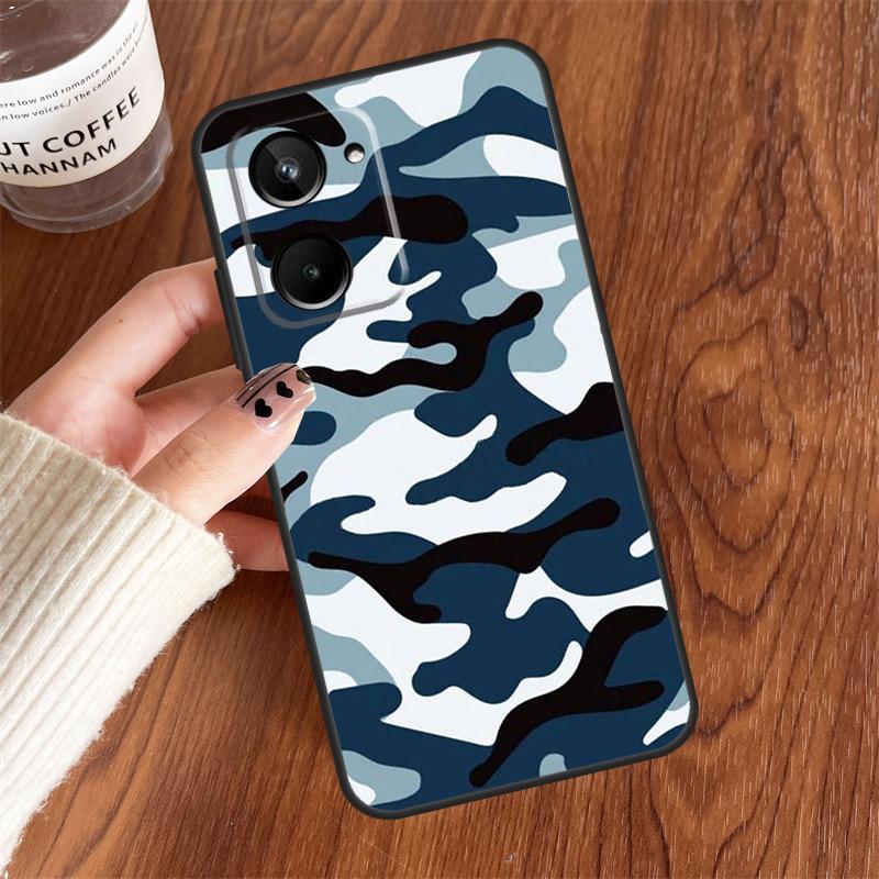 Military Army Camouflage Pattern For Realme 10 11 12 13 14 15 Pro Plus C65 C71 C75 C55 C63 C61 C53 C67 C35 GT6 GT7 Pro Case