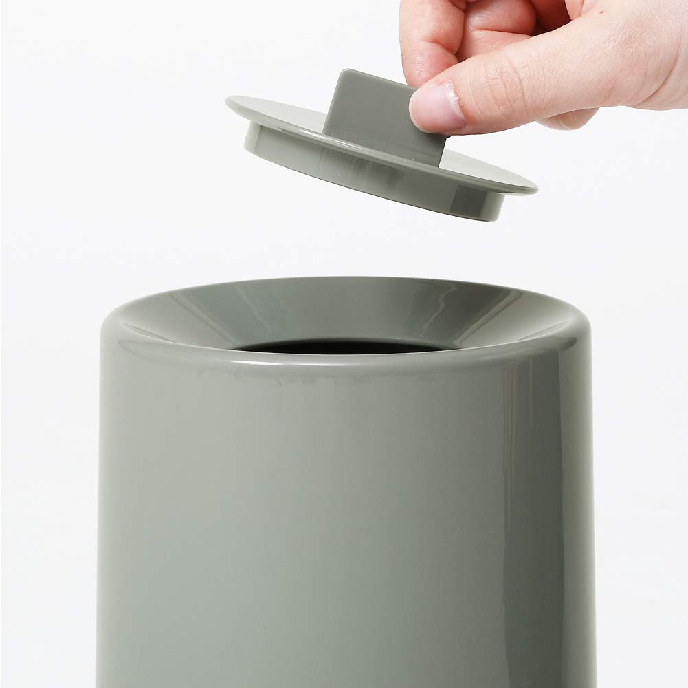 Ideaco Trash Can Round Diameter X Height Mini TUBELOR with Lid White (ideaco) 1.2L 12.5 19.2cm