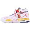 Legado del Vuelo Tendencia y Auspicioso CNY Zapatillas de Baloncesto Vintage de Caña Media para Hombre Blanco Rojo Amarillo BQ4212-102(Equipo 168-)