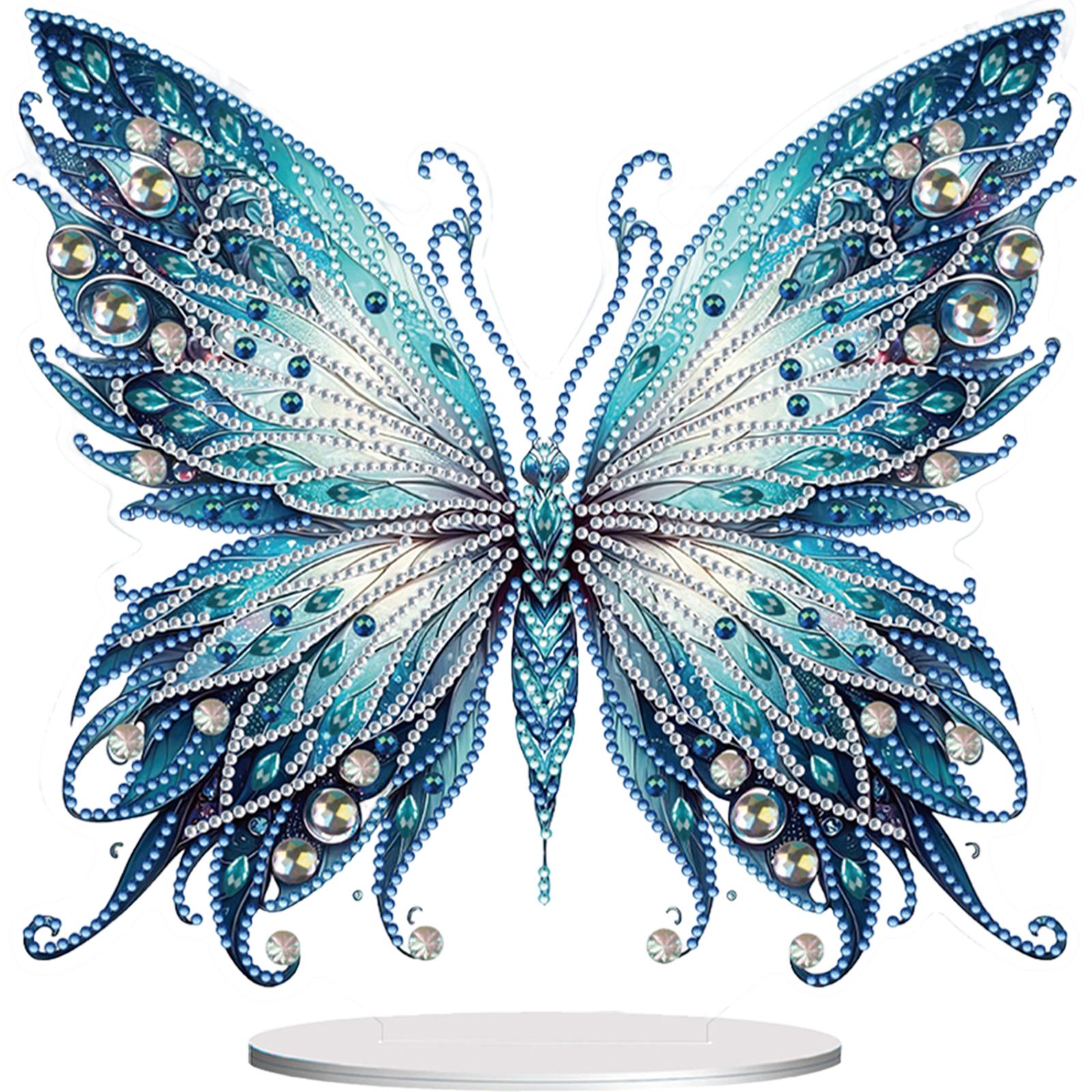 

Butterfly 5D DIY Diamond Art Tabletop Decorations Acrylic Diamond Painting Desktop Ornaments Kit Animal Bedroom Table Decoration