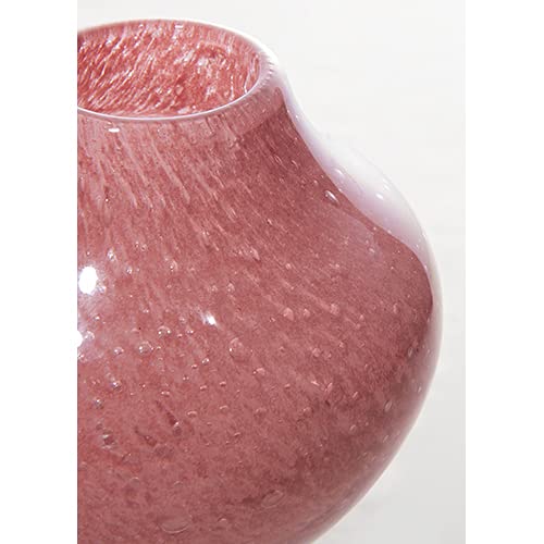 Vase à fleurs FOYER, Verre, Rose, Hauteur 9,5 cm, Largeur 10 cm, Code produit: 2c00023PK F