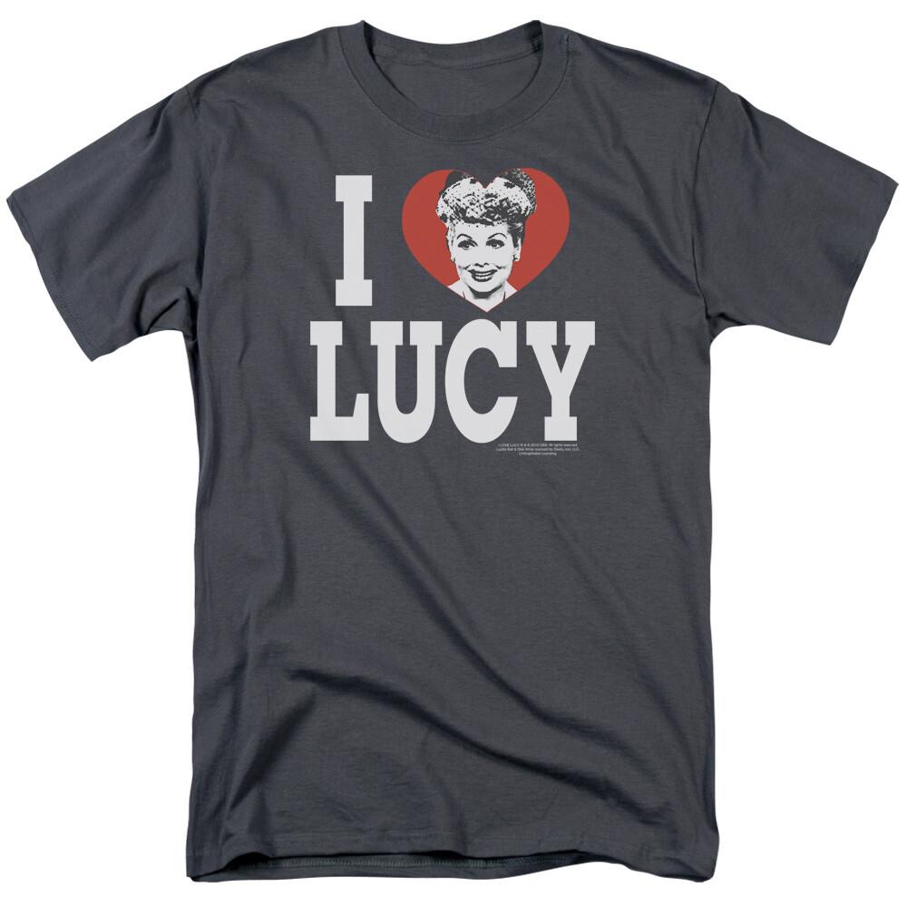 I Love Lucy I Love Lucy Logo T Shirt Mens Licensed Classic TV Show Charcoal M