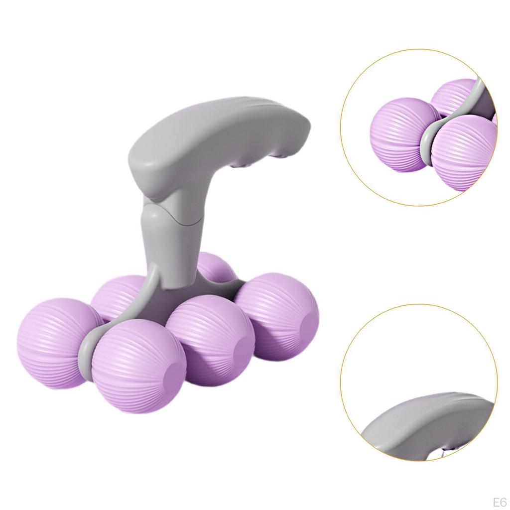 6 Wheel Massage Roller, Degree Compact Multifunctional Manual Tool, Body Roller for Waist,