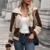 YYFS Damenmode Casual Herbst Winter Langarm Stehkragen Blusen & Hemden Top Jacke