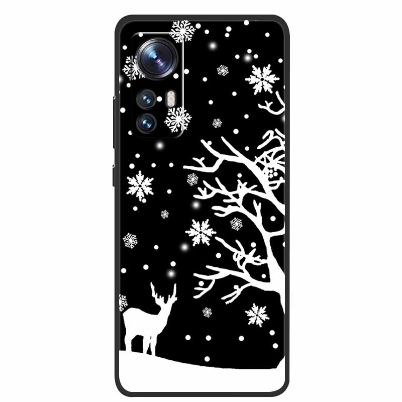 Christmas Cartoon Case For Xiaomi 12 Pro Case for Xiaomi Mi 12 Lite 12X 12S Ultra Silicone Soft TPU Cover for Xiaomi 12X Case