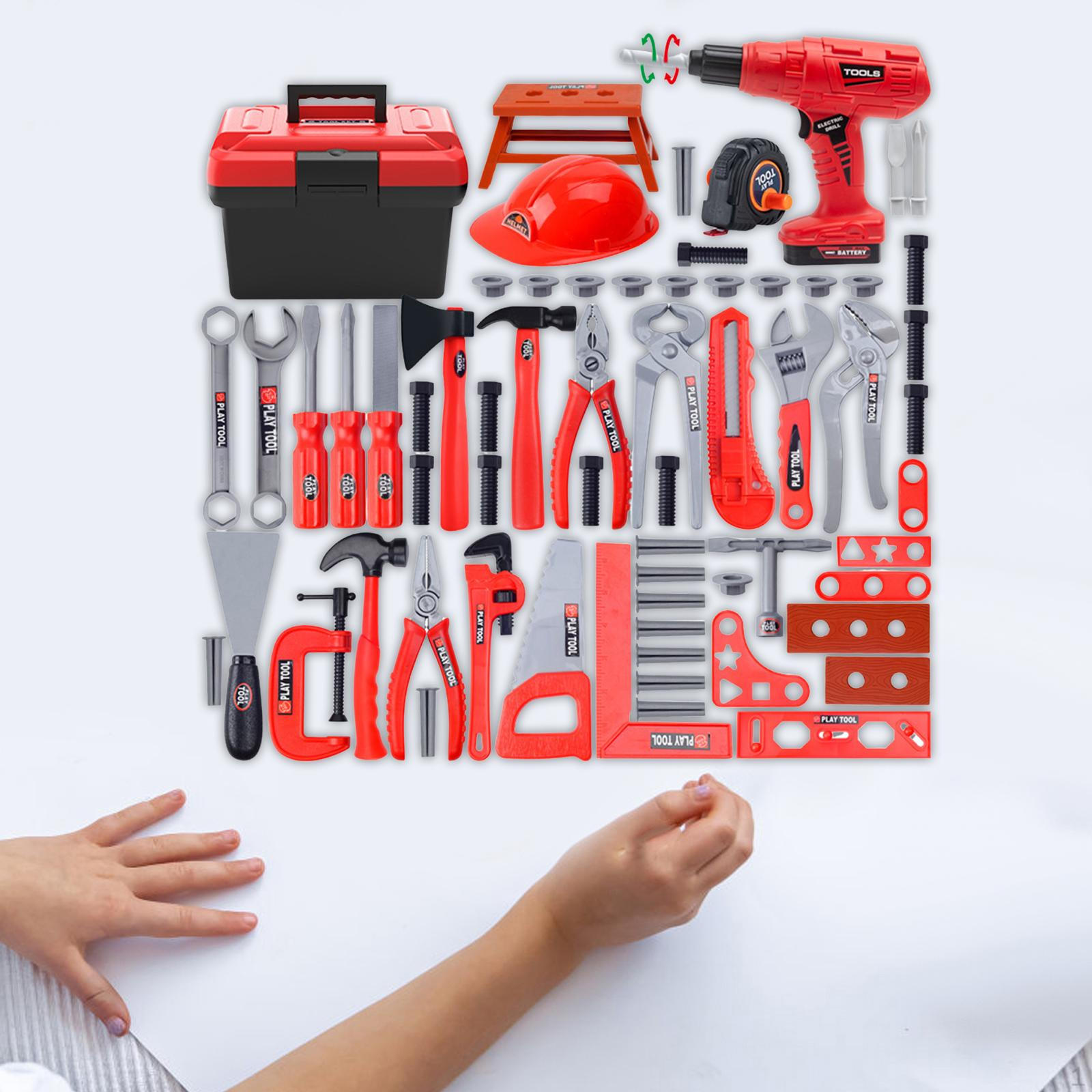 

Детский набор строительных инструментов с интерактивным ящиком для игрушек-дрелей 68 piece set