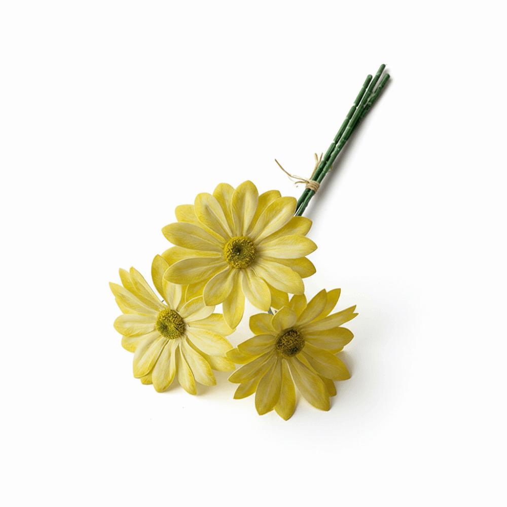 3PCS/Bundle 3D Printed Simulation Flower Chrysanthemum Multicolor Faux Flower Wedding Decor