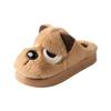 Cartoon Angry Dog Cotton Dragging Home Cotton Slippers Women's Plush Cotton Slippers Men's Warm Shoes Baotou Dragging Women