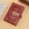Flower Cover Journal Notebook With Lock PU Leather Personal Notebook Diary Writing Pads  Gift