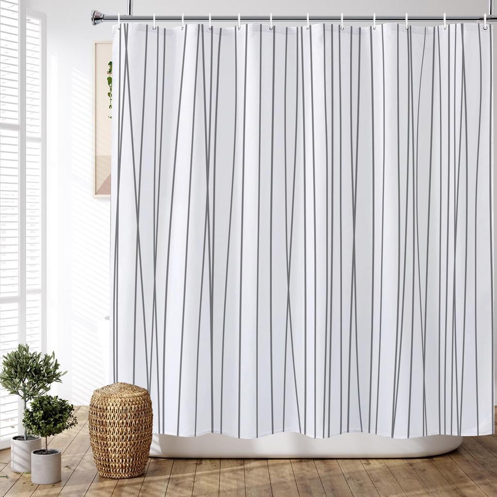 ChloropLastid Boho Shower Curtain for Bathroom Mid Century Modern Bohemian Abstract Geometric Fabric Waterproof  Shower Curtains