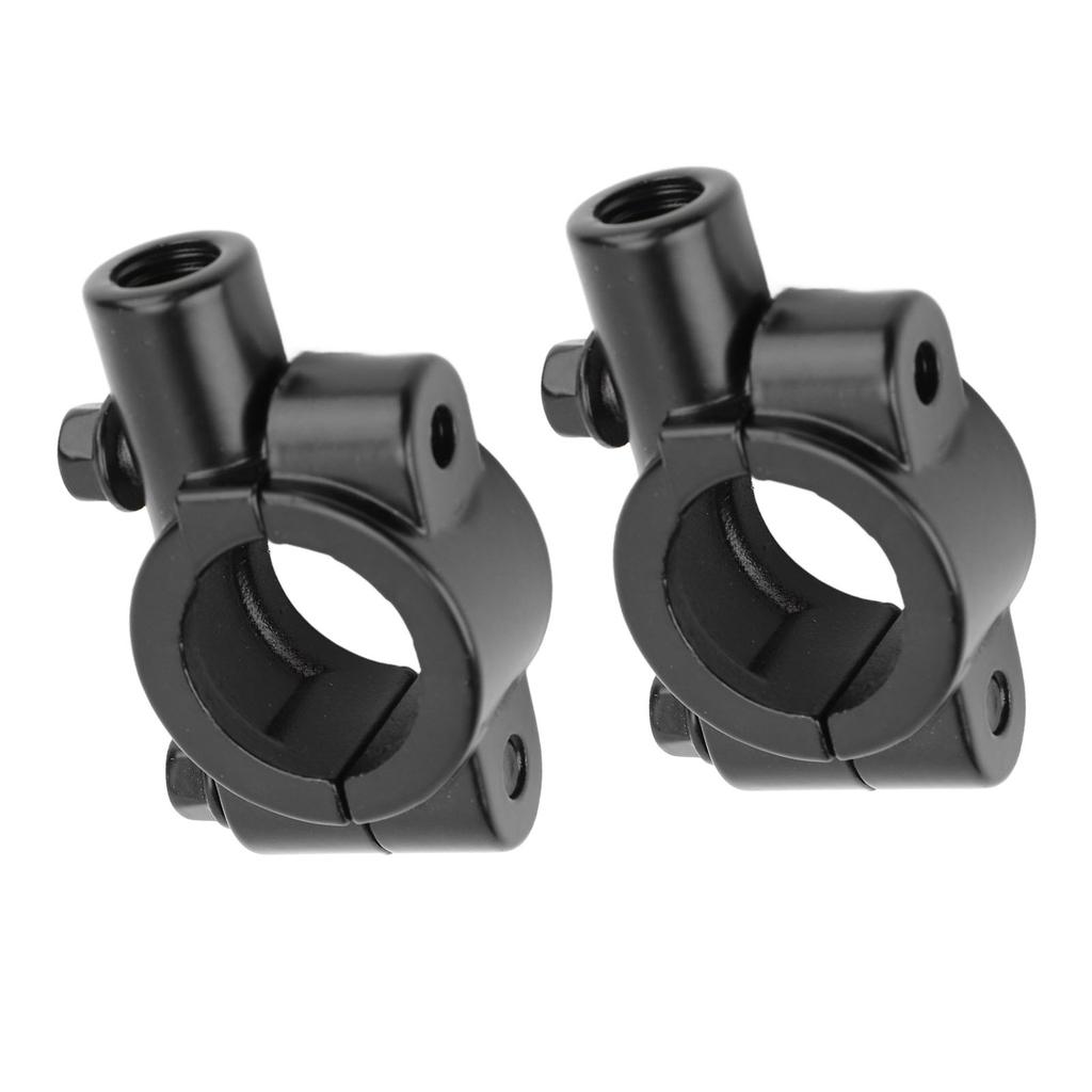 2 Pcs Motorcycle Handlebar Mirror Mount Rearview Mirror 22mm Thread Holder Clamp Adaptor for Motorcycles ATV Scooter