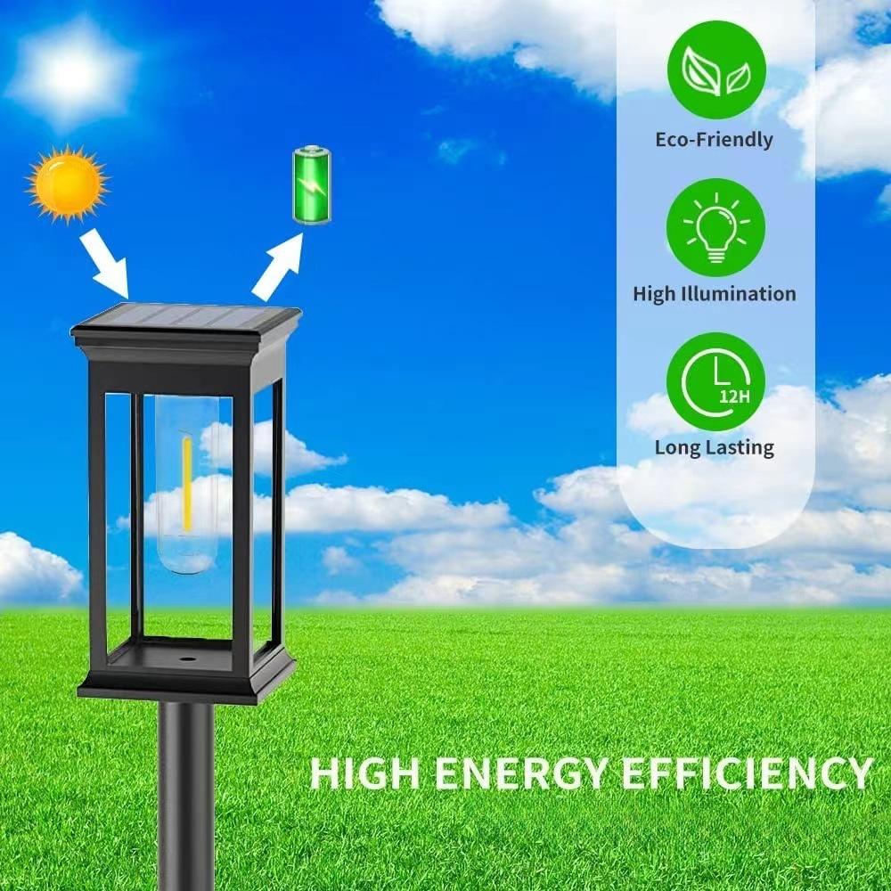 Tungsten Filament Solar Lights Outdoor Waterproof Garden Stake Lights for Yard Patio Lawn Pathway Atmosphere Decoration