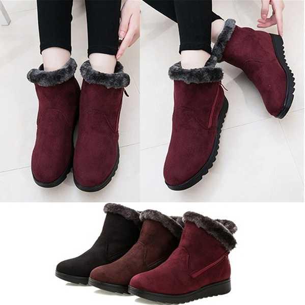 Winter Middle-aged and Elderly Thick Cloth Shoes Warm Snow Boots Large Size Cotton Boots