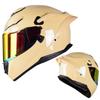 Motorcycle Full Face Helmet Large Tail Fin and Double Lens Motorcycle Racing Full Coverage Safety Helmet Summer Cascos Para Moto