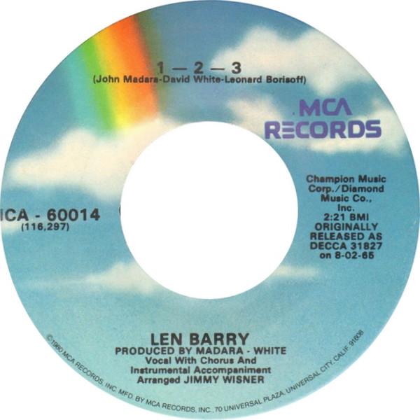 

7inch Record LEN BARRY 123 Bullseye MCA60014 MCA 1980 US Rock Used
