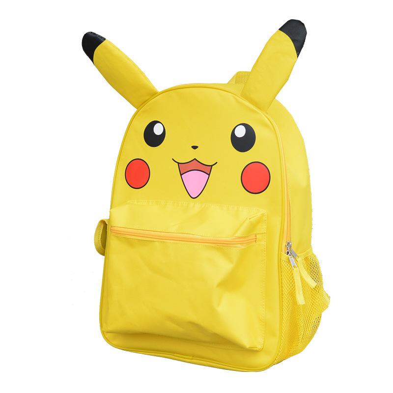 Pokemon Pikachu Yellow Backpack for Boys Girls Students School Bag Anime Pocket Monster Kids Bookbag Lightweight Durable