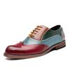 Men's Colorblock Pointed Toe Leather Shoes - Plus Size Outdoor, Casual & Formal