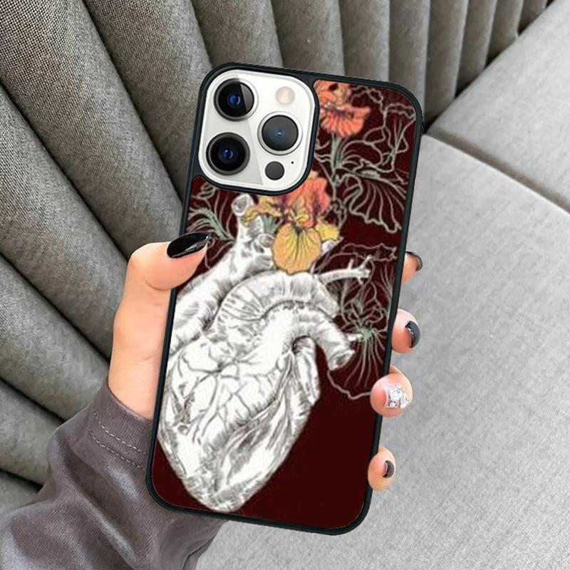 Menschliches Herz Anatomie Handyhülle Für iPhone 17 Air 16 16e 15 13 14 Pro Max 11 12 Plus 2022 MAX Hülle Cover coque