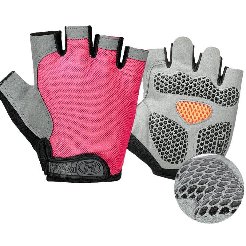 Unisex Breathable Half-Finger Fitness Gloves with Wrist Support and Anti-Slip Grip for Weightlifting and Exercise