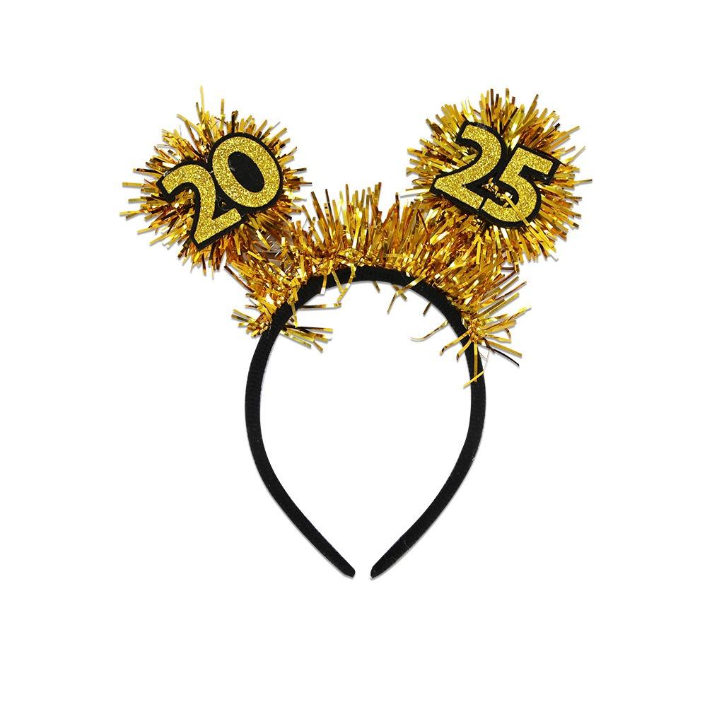 Black Gold 2025 New Year Headbands Wear-resistant Cosplay Headbands  Costume Party Accessories