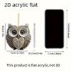2pcs Charming Owl Shaped 2D Embossed Charms: Versatile Charms for Backpacks, Holiday Keychains,Christmas Tree Decorations