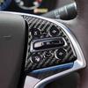 For Cadillac XTS 2013- Carbon Fiber Steering Wheel Button Control Panel Decorative Cover Car Accessories Interior Sticker