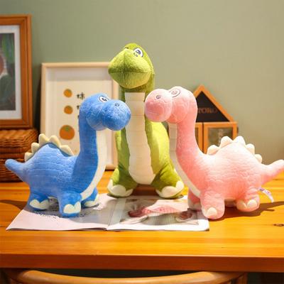 Beliebtes Niedliches Cartoon Dinosaurier Plüschtier Runde Rollpuppe Kinder Weiches Stoffkissen Geburtstagsgeschenk Kawaii Dekorative Verzierung