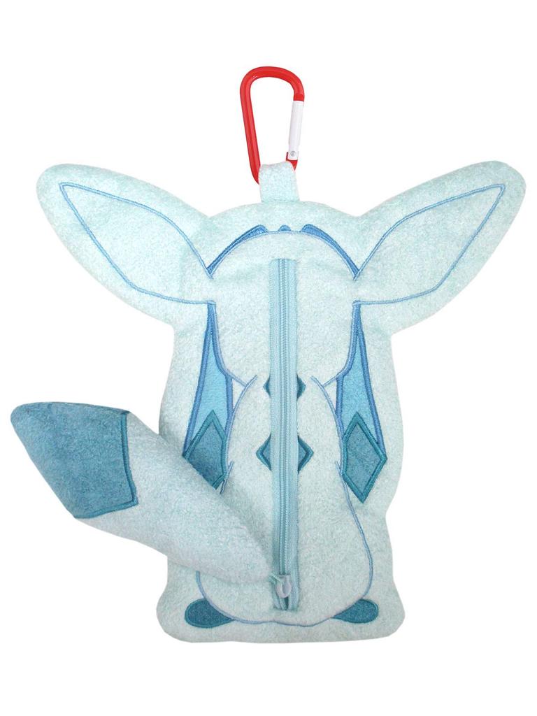 Sanei Boeki Pokemon Petafuwa Pouch Glaceon W22 x D3.5 x H22cm Plush Toy PZ40