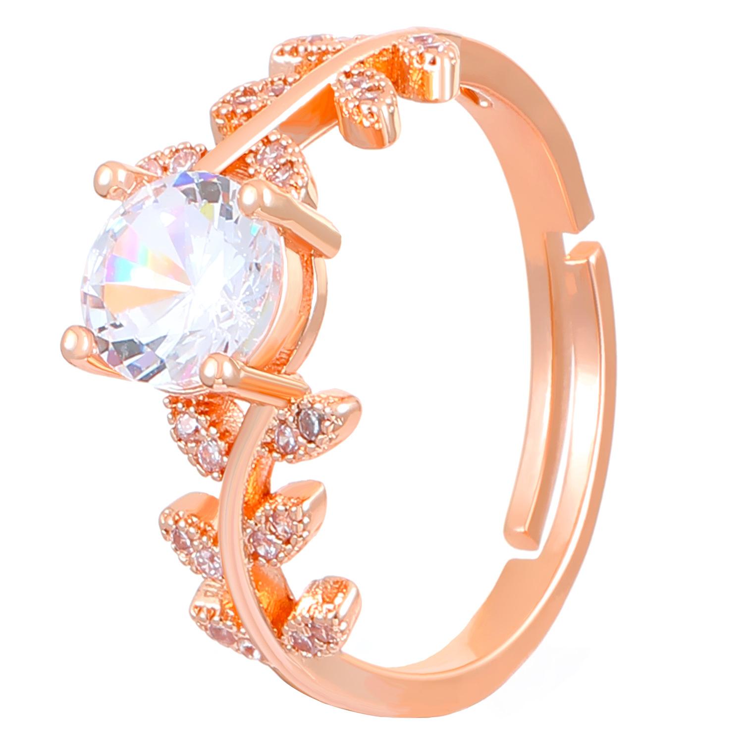 

Ring Female Moissanite Laurel Muse Temperament High Sense Niche Simulation Diamond Temperament Ring Gift for Girlfriend
