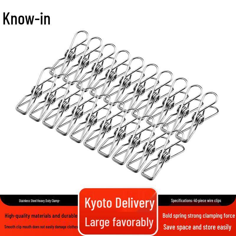 Stainless Steel Anti-Slip Clothes Pegs