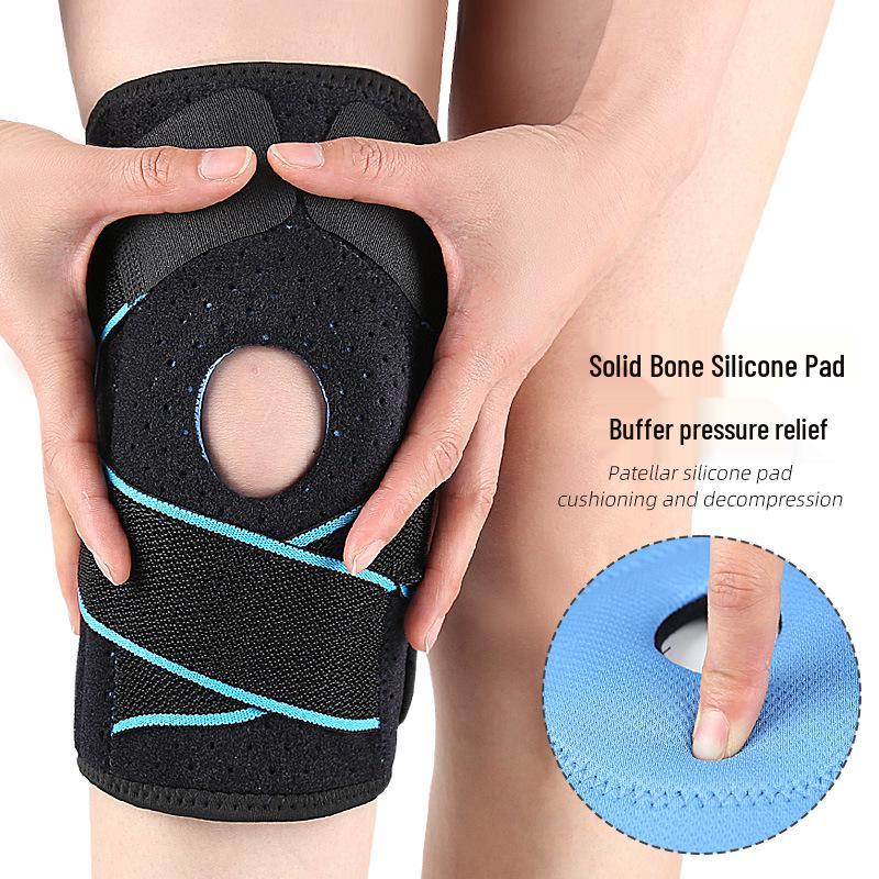 Silicone Non-Slip Knee Brace with Four Springs for Outdoor and Fitness Activities