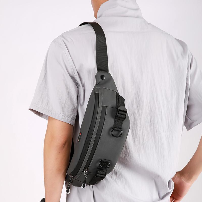 Men's Large Capacity Chest Bag Mobile Phone Bag Waist Bag Crossbody Bag
