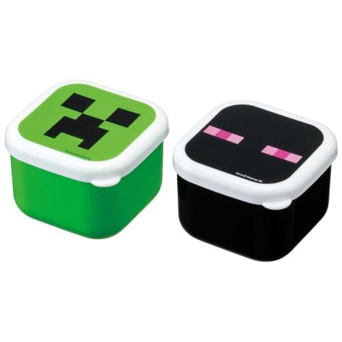 Skater Mini Sealable Storage Containers for Side Dishes, 130ml, Set of 2, Minecraft MO1WAG-A