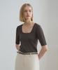 RENEJ Half Sleeve Square Knit
