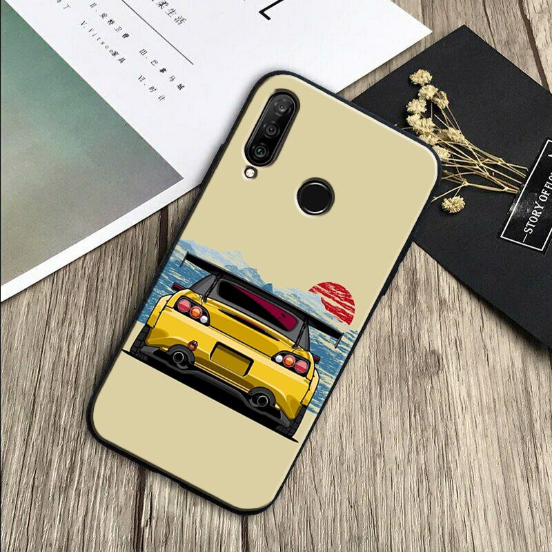 Sports Car JDM  Drift For Huawei Nova 7i 3i 8i 11 12i 10 9 SE Y60 Y61 Y70 Y72 Y73 Y90 Y91 P20 P30 Pro P40 Lite Case