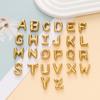 5piece Stainless Steel Delicate Chunky Bubble 26 Letter Alphabet Pendants for DIY Necklace Bracelet Jewelry Making Accessories