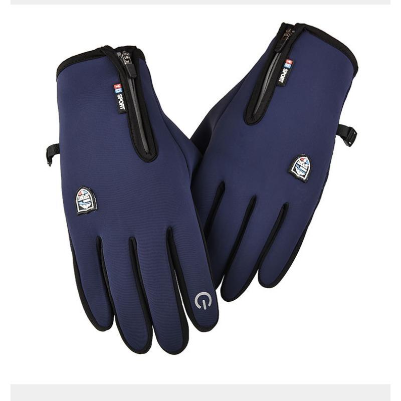 Warm Cycling Gloves for Men and Women Waterproof Plus Velvet Outdoor Sports Ski Winter Anti Slip Touch Screen Winter Gloves