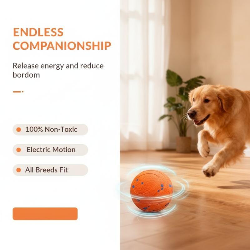 Indestructible Honeycomb Electric Dog Toy Ball Automatic Moving Interactive Pet Chew Ball For Dog Training Indoor Play