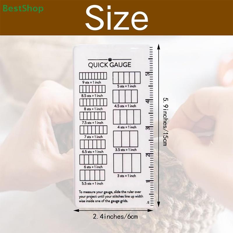 Quick Gauge Ruler For Checking The Stitch Size Of Knit And Crochet Projects