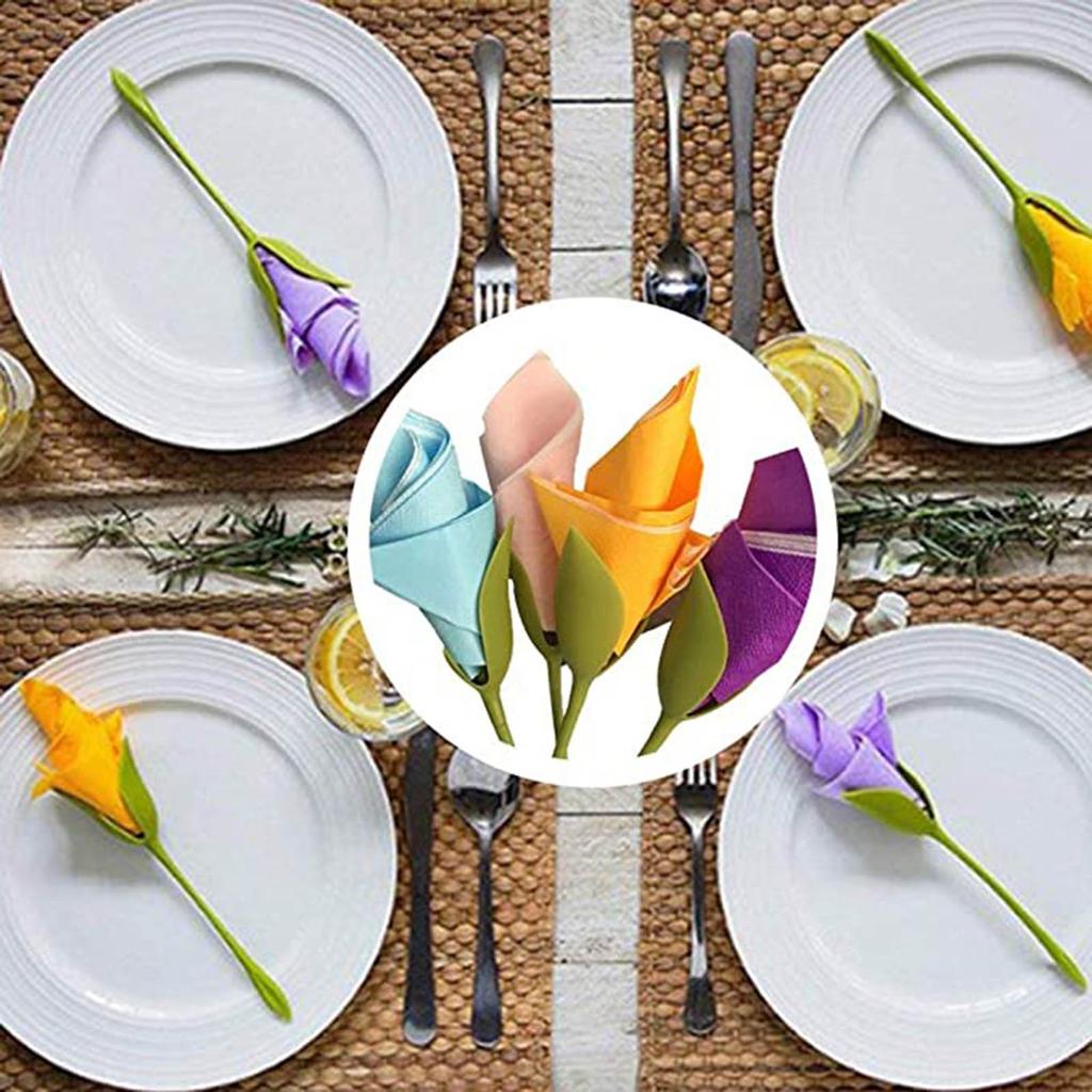 16KS Plastová poupata Držák na ubrousky Držáky na ubrousky Stolní uspořádání