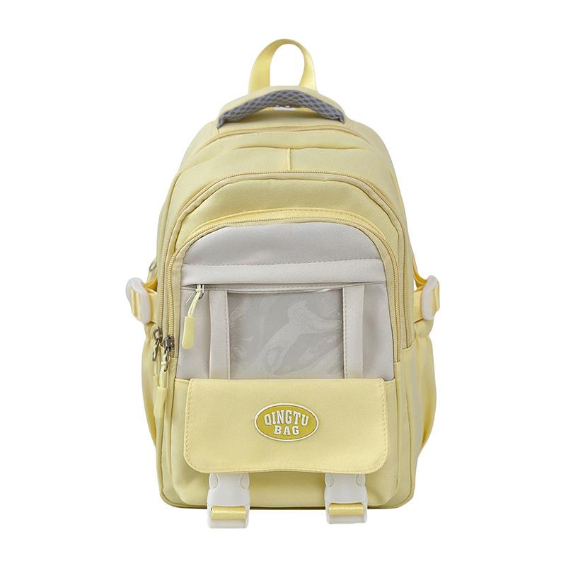 School bag, junior high school girl, high school college student, class backpack, large capacity burden reduction backpack, female
