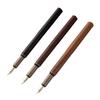 New Retro Wood Bronze Fountain Pen Office Business Writing Art Calligraphy Ink Pens 0.5mm School Student Stationery Gifts