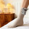 Socks Men's And Women's Long Cotton Socks Christmas Knitted Floor Socks Warm Socks