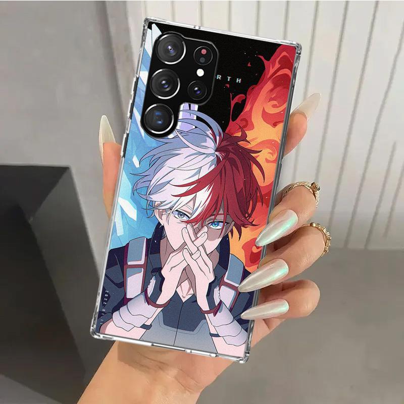 My Hero MHA Todoroki Shoto Phone Case for Samsung Galaxy S26 S24 S23 Ultra S25 Edge S22 S21 Plus S20 FE + Soft Print Shell Funda