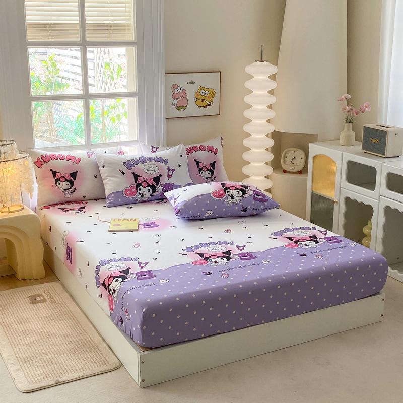 2026 Cartoon Fitted Bed Sheet - Four Seasons, Non-slip Dormitory Mattress Cover
