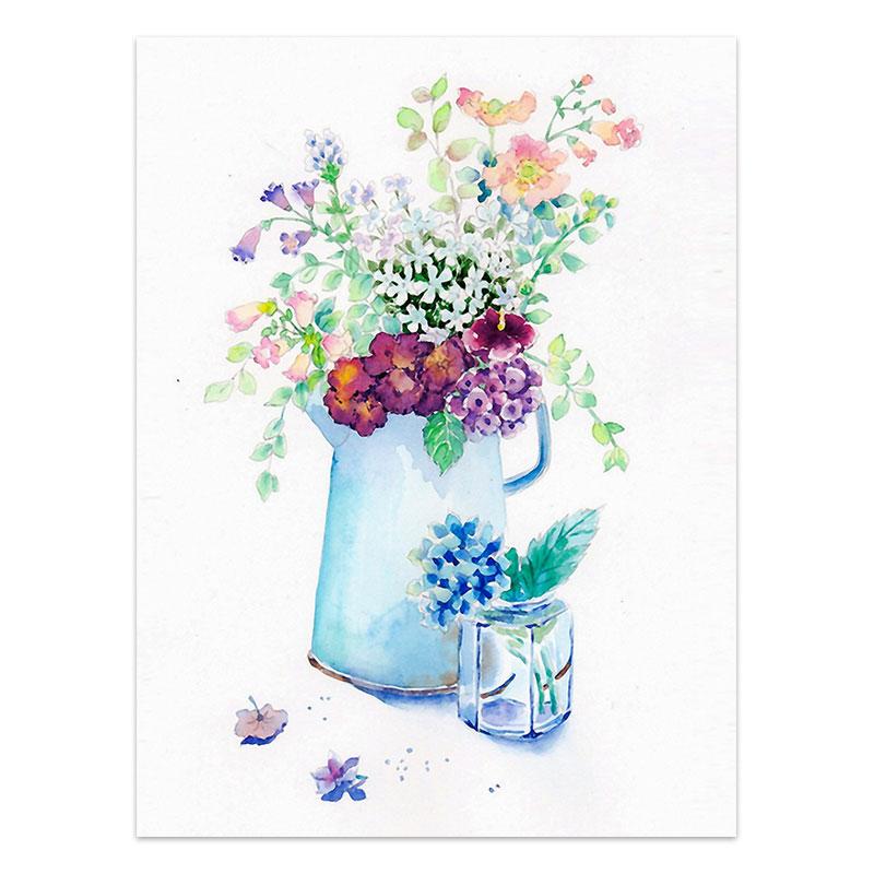 Watercolor Plant Flowers Canvas Paintings Sunflower Botanical Prints Leaves Poster Decorative Picture for Living Room Home Decor