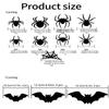 Glow in The Dark LED Glow Wall Stickers 3D Bat Halloween Decorations  Window Decoration