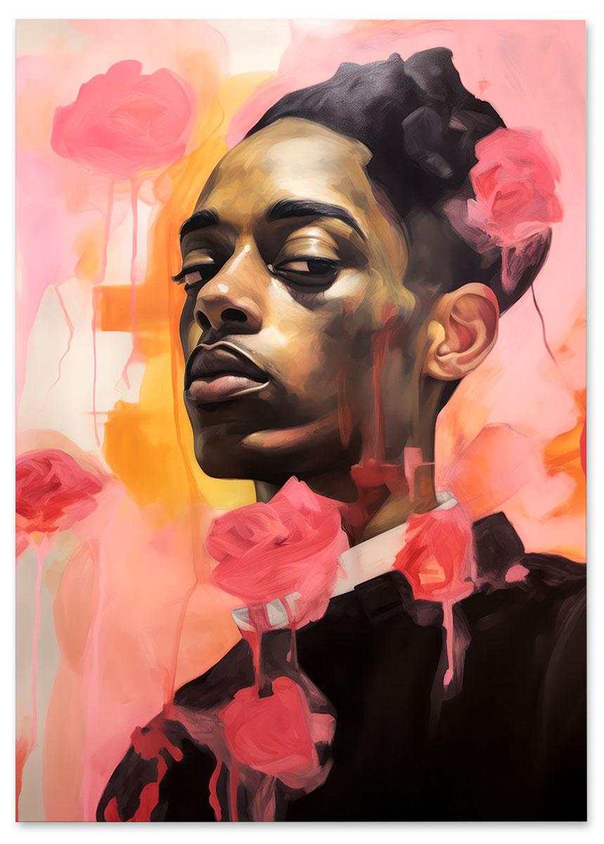 

Plakat portret różowe kolory 30x40 cm