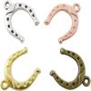 100pcs Alloy 3D Animal Horseshoe Pendants 0.63*0.51inch Western  Charms  Anklets